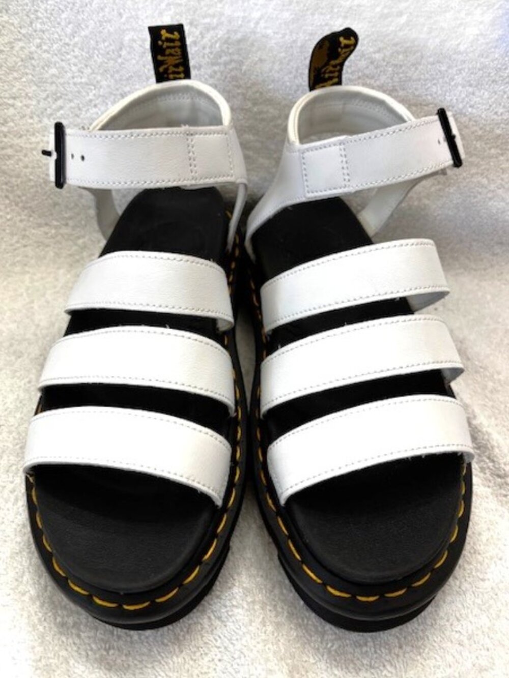 Doc Martens Blaire Athena White Hydro Leather Fisherman sandals NWOT Size 8